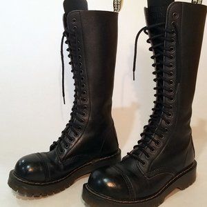 Vegetarian Shoes Steel Toe 20 Eyelet Boots Size Women’s Size 5UK 7US